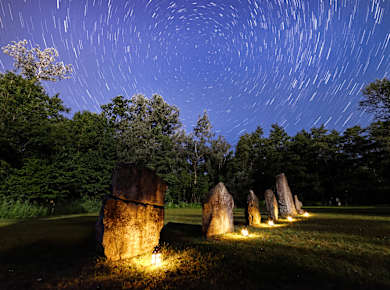Yverdon-les-Bains, Steinalléen von Clendy