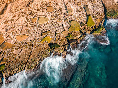 Żonqor, Salzgärten