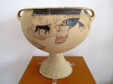 Archaeological Museum of Samos - Samian crater, 7th century BC