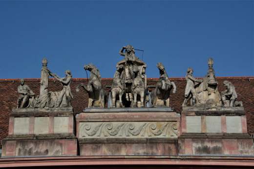 Quadriga auf dem Kutschpferdestall, Foto: Johannes Heinen, Lizenz: Johannes Heinen