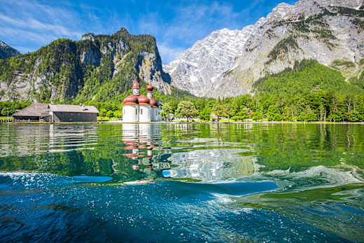 Königssee mit Blick auf Sankt Bartholomä