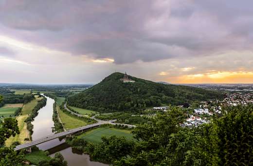 Porta-Kanzel Ausblick Abenddämmerung