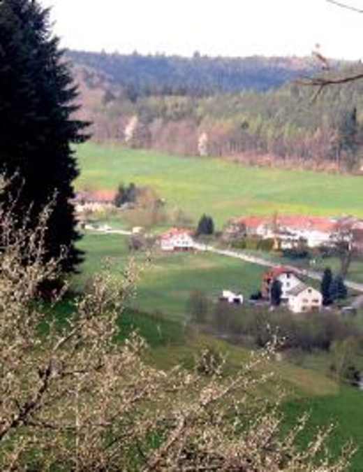 Blick hinunter ins Mossautal.