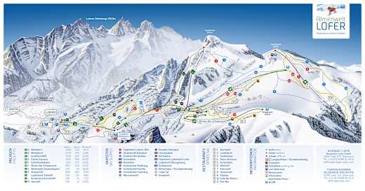Pistenplan Almenwelt Lofer