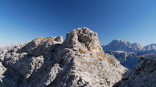 Gipfelaufbau der Cima d'Auta Orientale