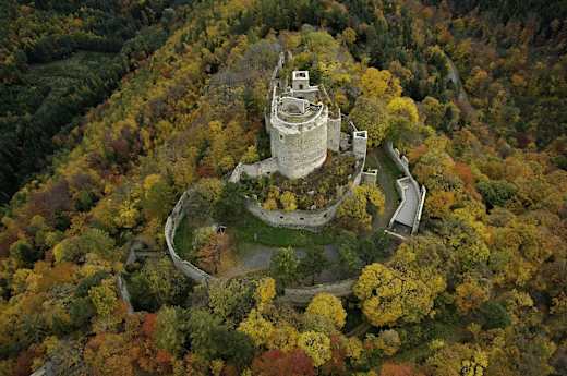 Burgruine Landsee - Luftaufnahme
