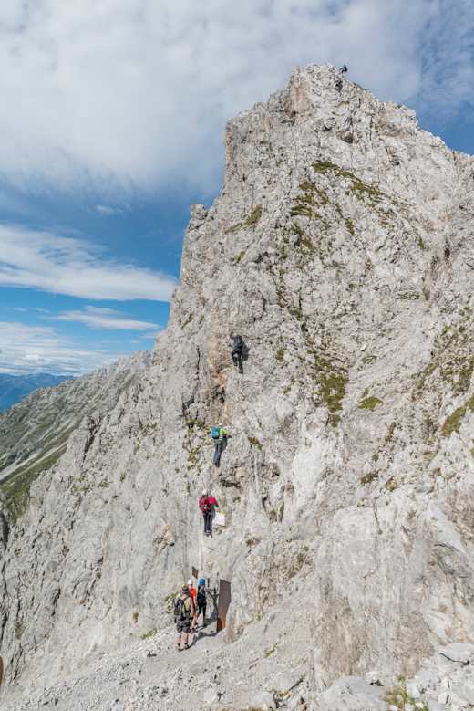 Einstieg des Innsbrucker Klettersteigs