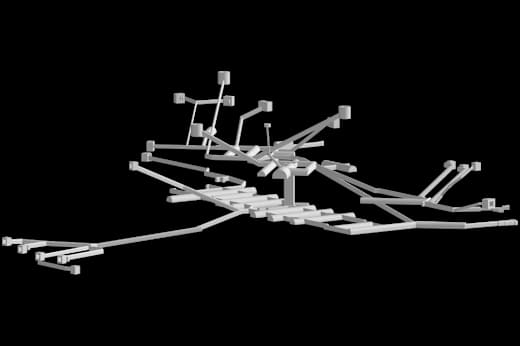 3D Modell der Stollengänge