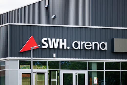 Nahaufnahme SWH.arena Halle