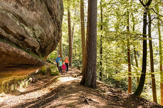 Familie am Saufelsen
