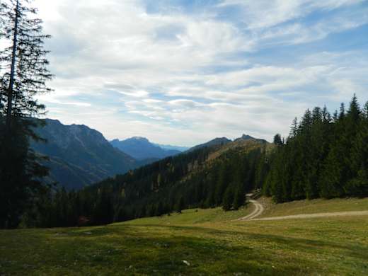Blick vom Königsberg zu Gamsstein, Buchsteingruppe und Voralm