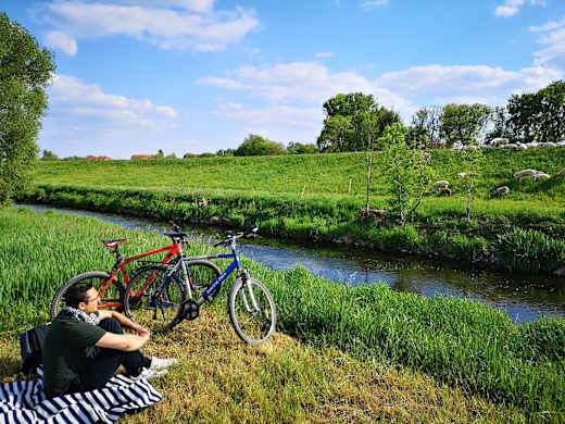 Der Abschnitt des Gera-Radweges von Kühnhausen bis Gebesee.
