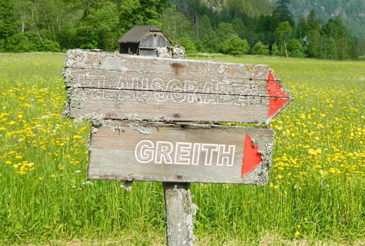Tafel "Klausgraben" in Weichselboden