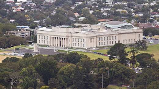 Auckland War Memorial Museum seen from the Sky Tower