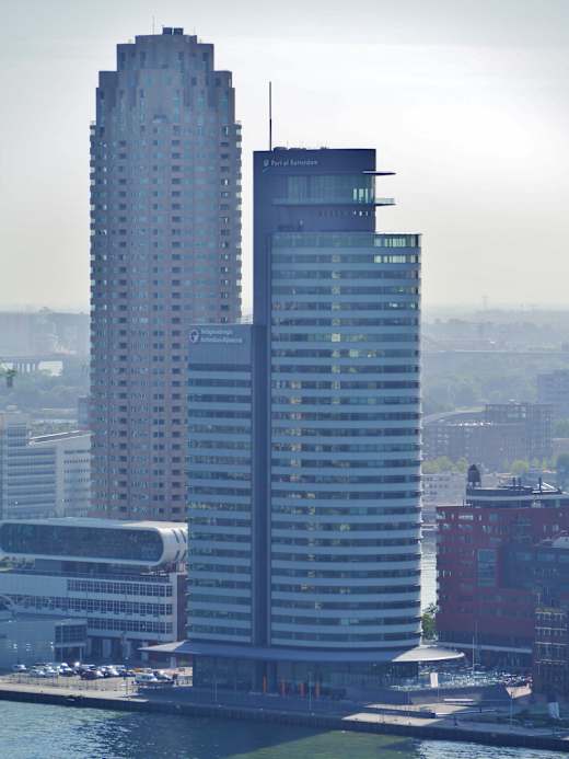 Rotterdam Blick vom Euromast auf das World Port Center