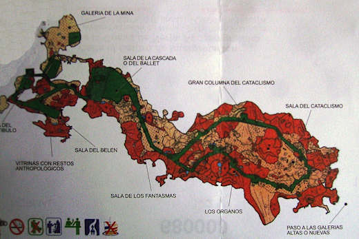 Mapa de la Cueva de Nerja