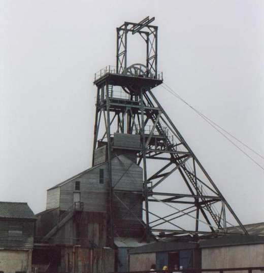 Geevor tin mine headframe
