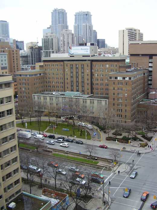 Toronto Sick Children Hospital Aerial View
