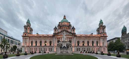 Belfast City Hall - Belfast, Northern Ireland, UK - August 13, 2017 - 01