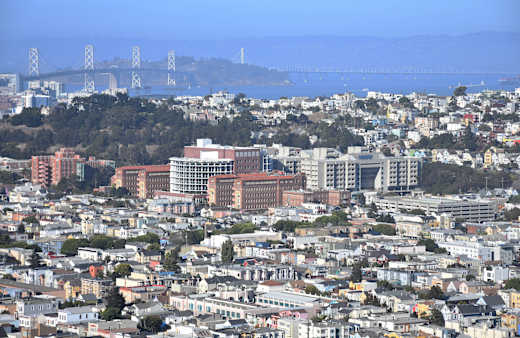San Francisco General Hospital from Bernal Heights (2018)
