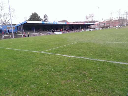 Haupttribüne des Stadion an der Feuerbachstraße
