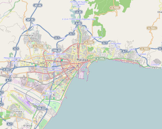 Location map Malaga