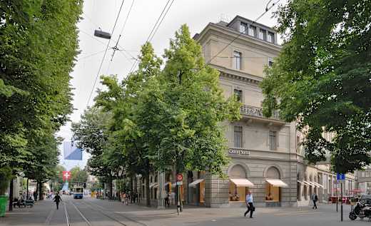 Credit Suisse corporate headquarters Zürich, north view (2009)