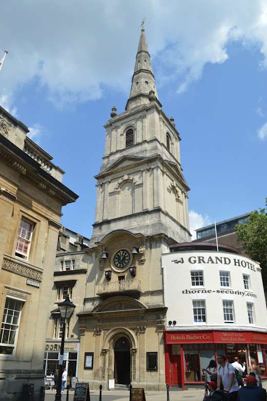 Christ Church with St Ewen, Bristol, from south-west