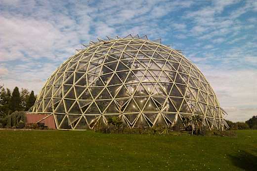 Kuppelgewächshaus aus Süden, Botanischer Garten (Düsseldorf)