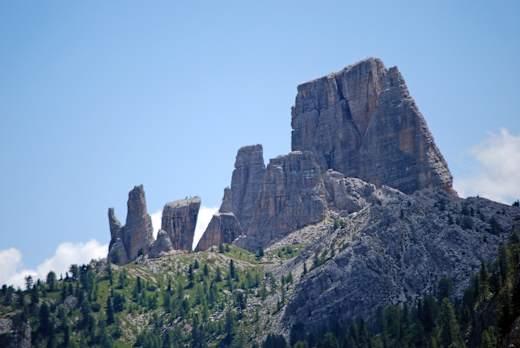 Cinque Torri from Passo Falzarego