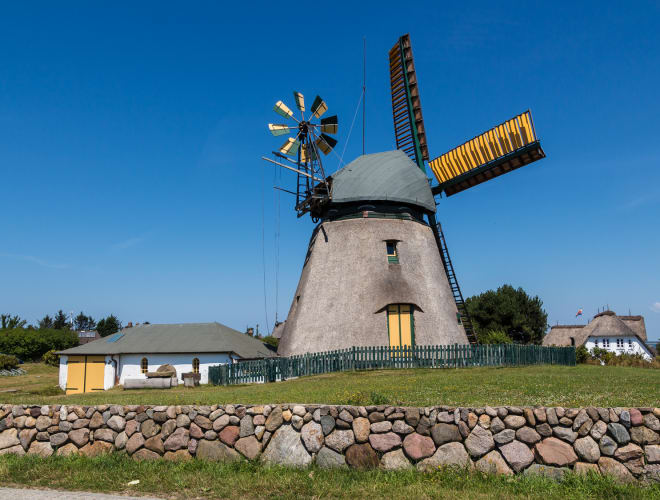 Nebel/Amrum, Windmühle mit Museum