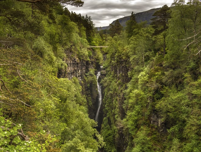 Corrieshalloch Gorge und Falls of Measach