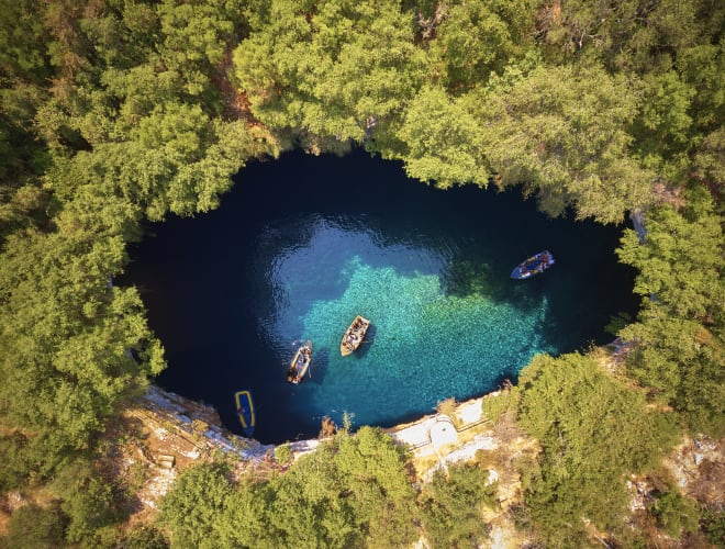 Karavomilos (Insel Kefalonia), Melissani Cave