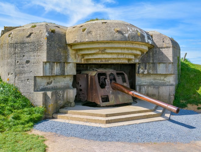 Merville Franceville, Verteidigungsanlagen des Atlantikwalls