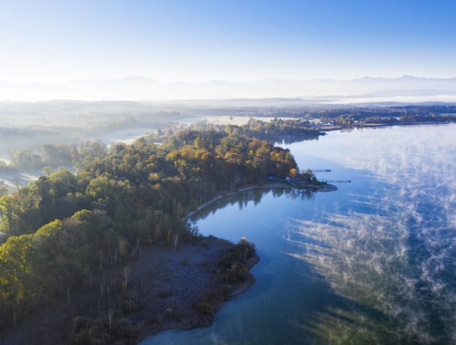 St. Heinrich, Starnberger See, Badegelände Karnifflbach