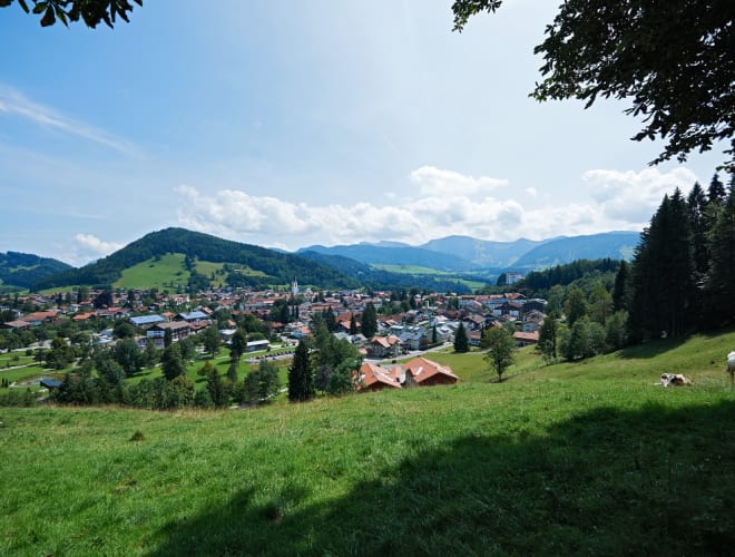 Blick auf Oberstaufen