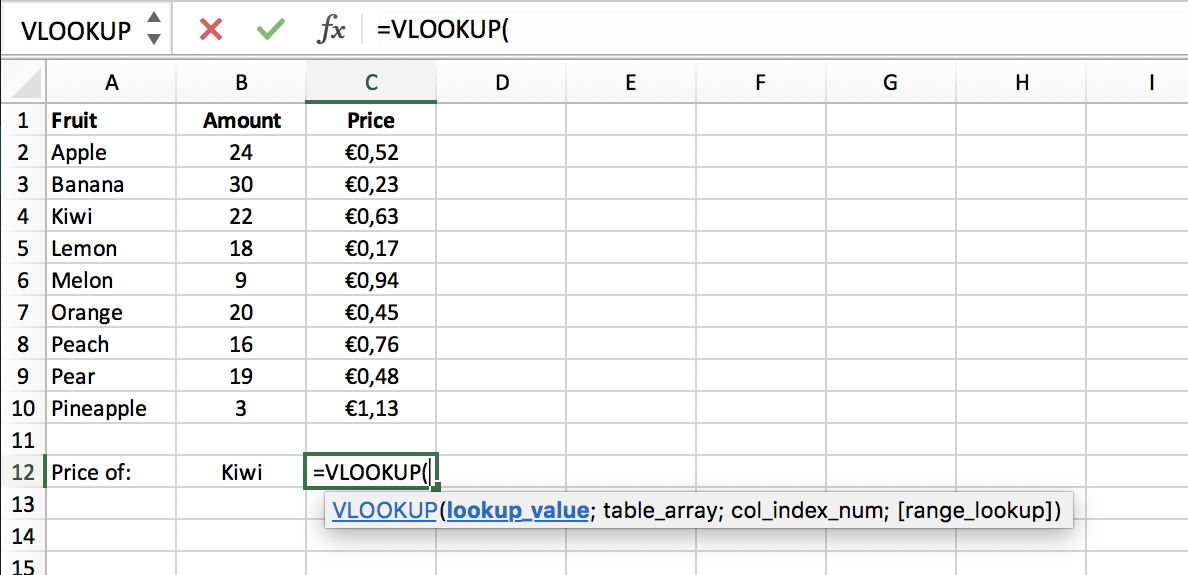 VLOOKUP Excel Skill