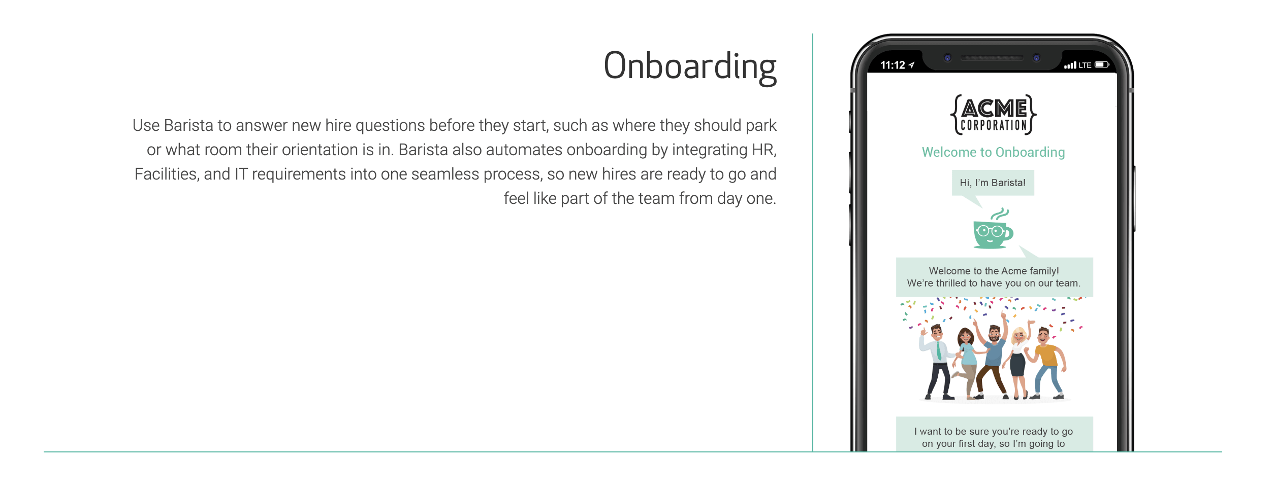 Espressive onboarding screen