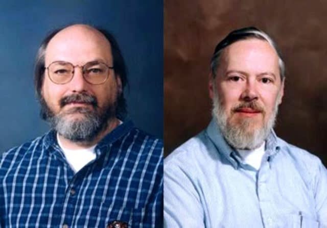 Ken Thompson and Dennis Ritchie of UNIX Operating System fame (Timetoast)