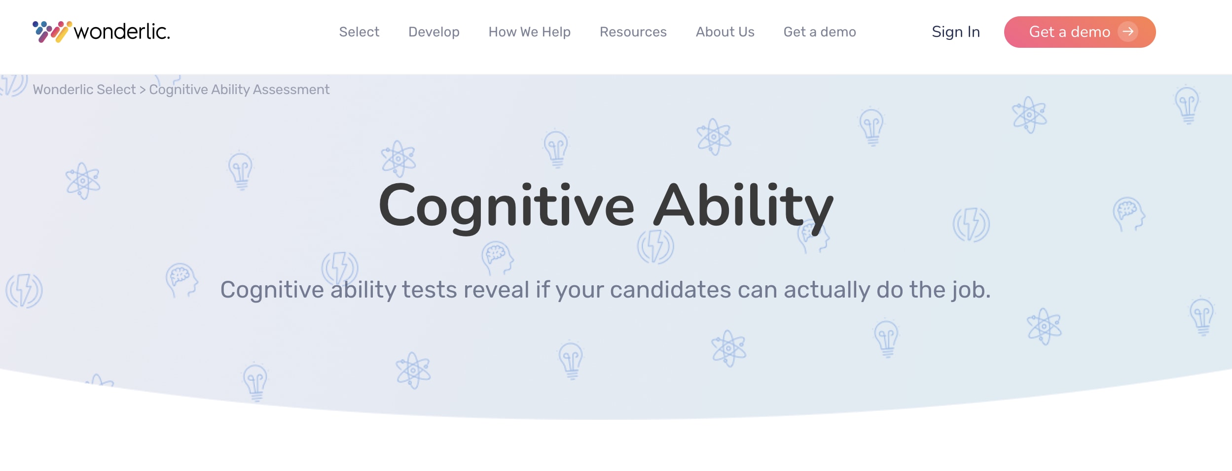 Wonderlic cognitive ability test