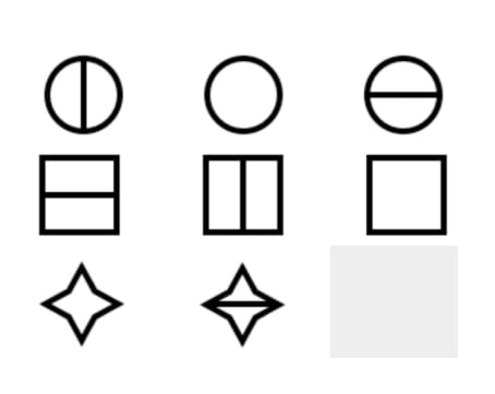Ravens Progressive Matrices Question Format