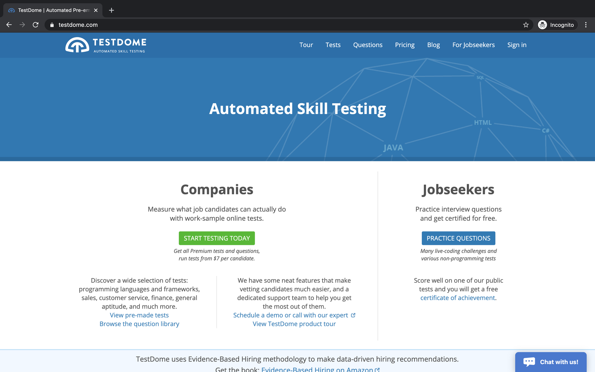 Compare TestDome Vs Adaface
