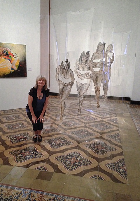 Figurative painting of a woman. by Grazyna Adamska Jarecka