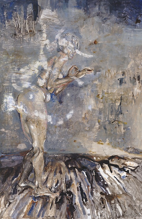 Figurative painting of a woman. by Grazyna Adamska Jarecka