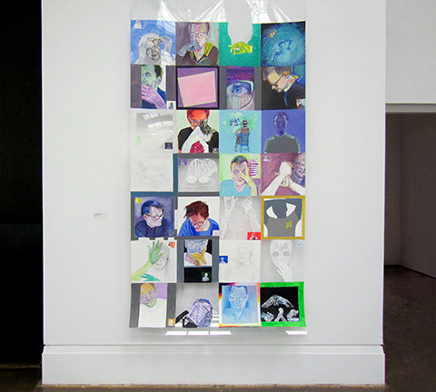 Portrait depicting conversations over Skype. by Grazyna Adamska Jarecka