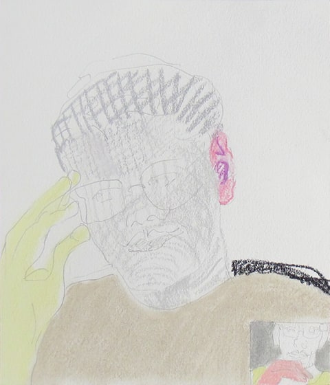 Portrait depicting conversations over Skype. by Grazyna Adamska Jarecka