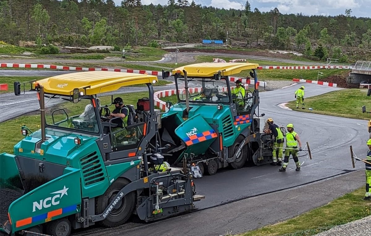 Asfalterte gokart-banen i Våler i Østfold