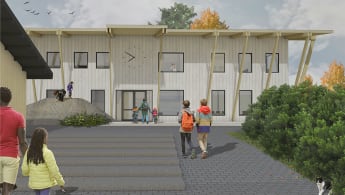 Illustration på Björkö skolas framsida