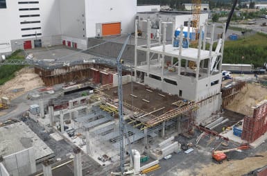 Torsviks kraftvärmeverk, betongarbeten