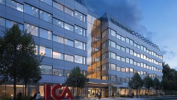 Konceptbild på nya kvarteret Signalen i Solna.